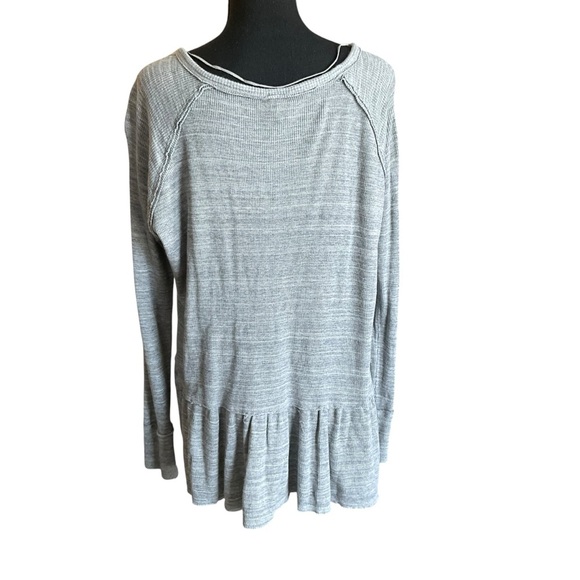 We The Free by Free People Gray Peplum Thermal Top Size XS - Picture 5 of 10